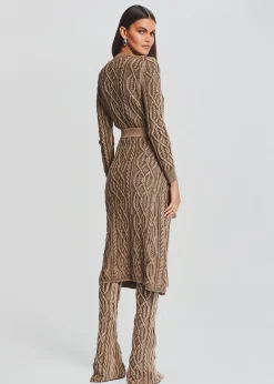 Retrofete Adaline Cable Knit Cardigan Washed Tan Store