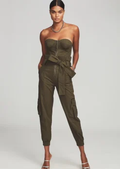 Retrofete Addison Jumpsuit Army Green Best