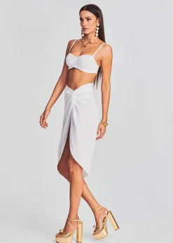 Retrofete Agam Skirt White Flash Sale