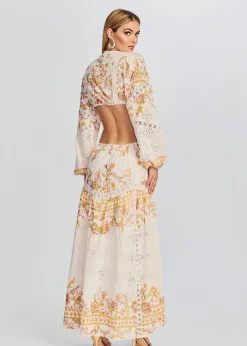 Retrofete Aira Long Dress Off White Flash Sale