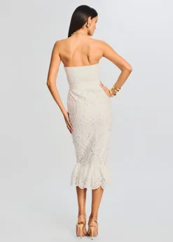 Retrofete Aisha Midi Dress White Outlet