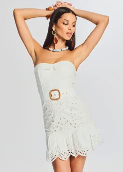 Retrofete Aisha Short Dress White Hot
