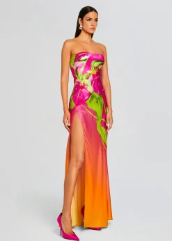 Retrofete Aiyanna Silk Dress Ombre Anthurium Store