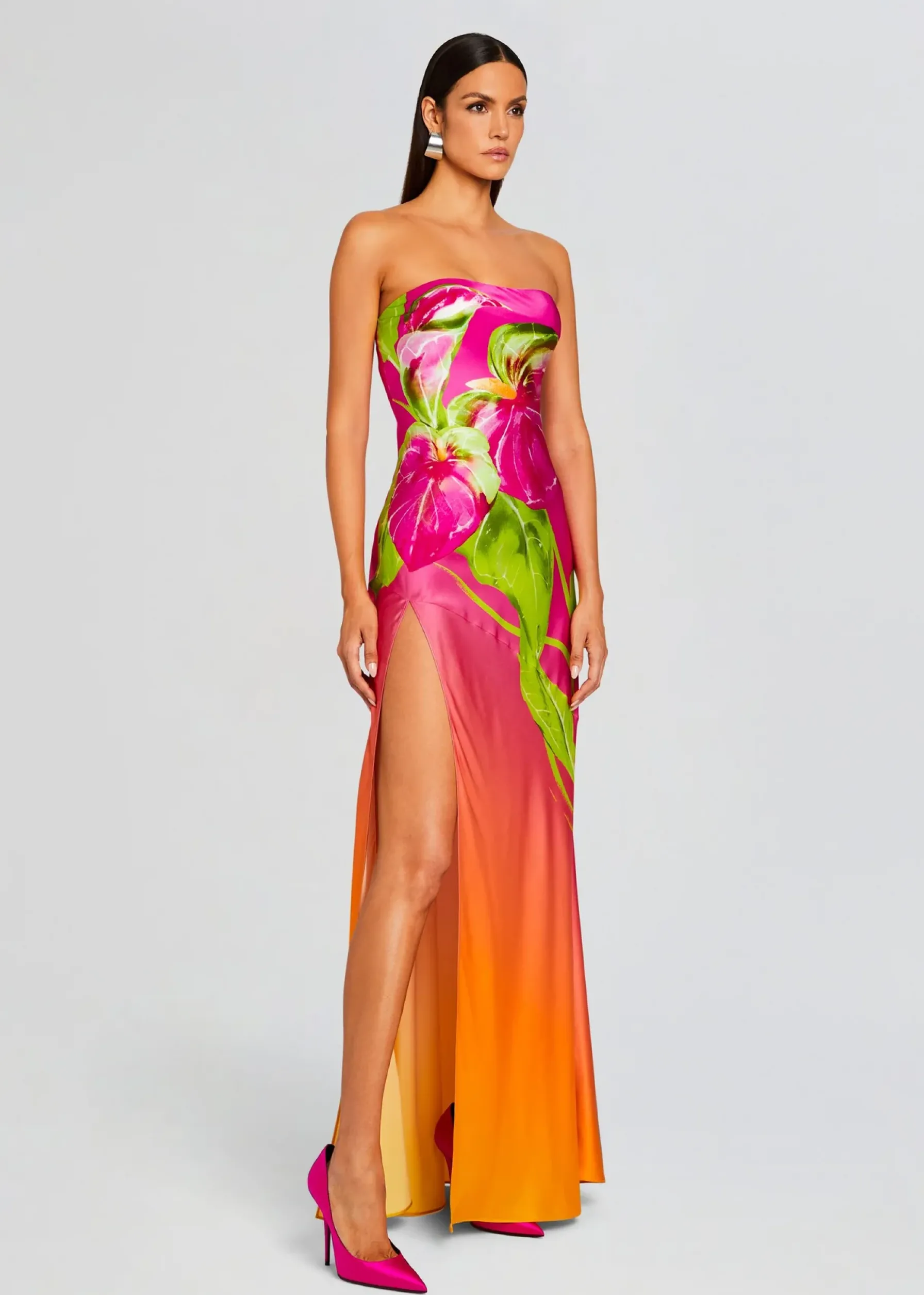 Retrofete Aiyanna Silk Dress Ombre Anthurium Store