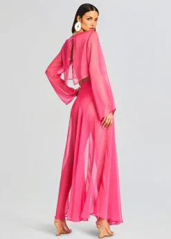 Retrofete Alaia Long Slit Skirt Rose Blossom Online