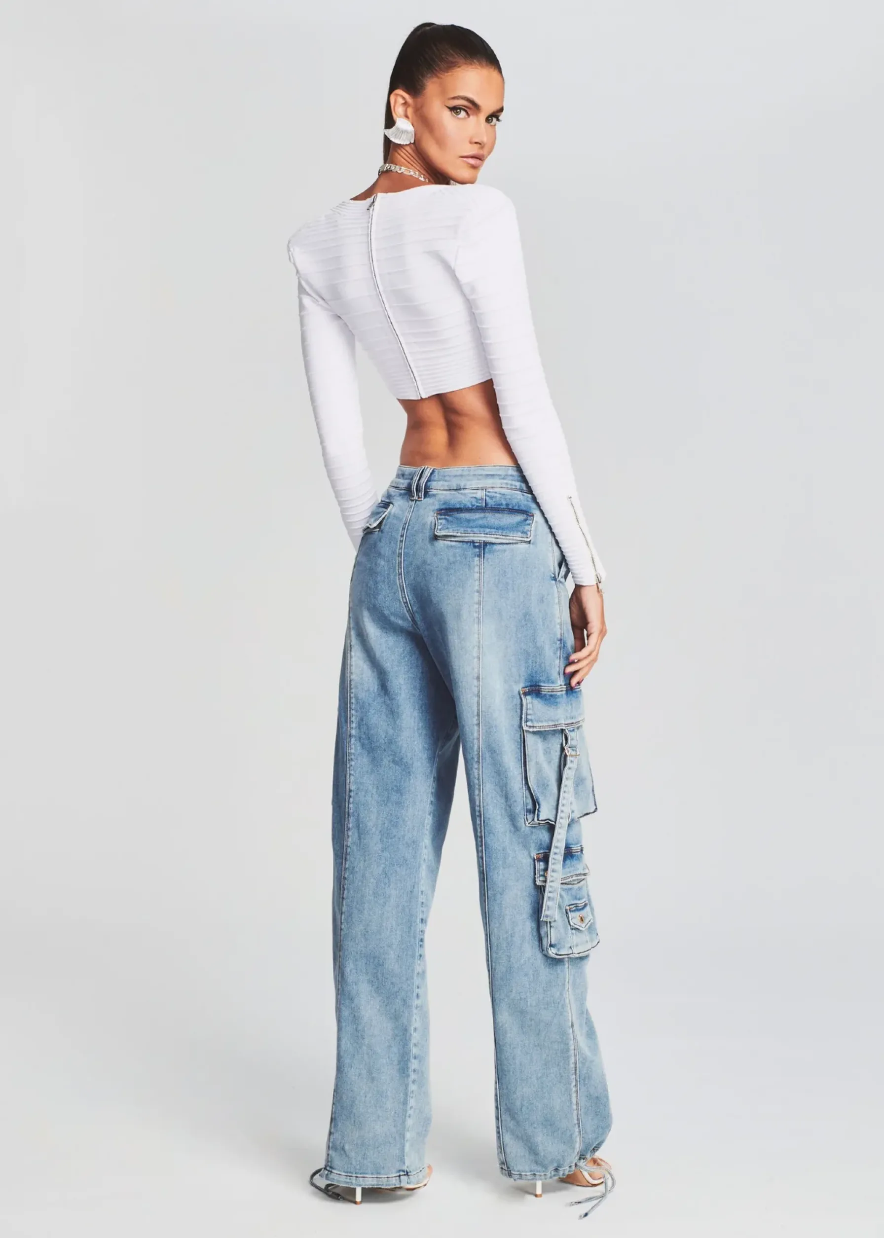 Retrofete Alejandra Cargo Pant Vintage Celeste Fashion