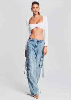 Retrofete Alejandra Cargo Pant Vintage Celeste Fashion