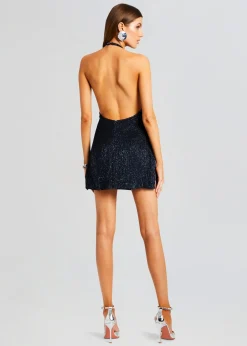 Retrofete Alexis Sequin Dress Oil Black Cheap