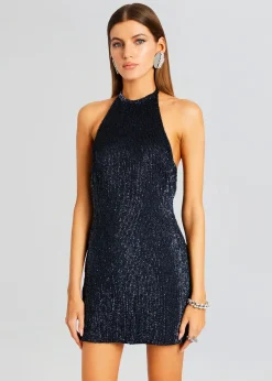 Retrofete Alexis Sequin Dress Oil Black Outlet