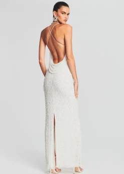 Retrofete Alice Sequin Dress White Discount