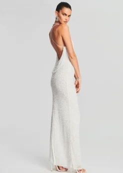 Retrofete Alice Sequin Dress White Fashion