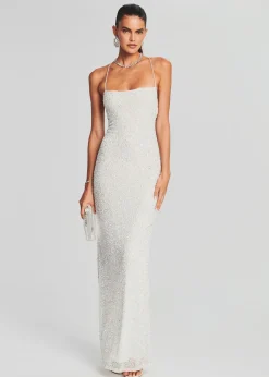 Retrofete Alice Sequin Dress White Flash Sale