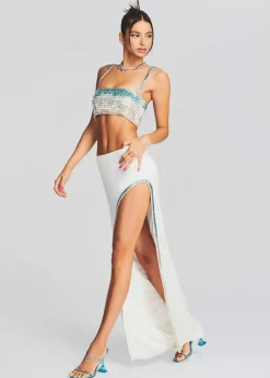 Retrofete Aline Skirt White/Blue Shop