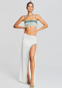 Retrofete Aline Skirt White/Blue Shop