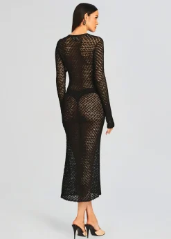 Retrofete Allison Crochet Cardigan Black Flash Sale