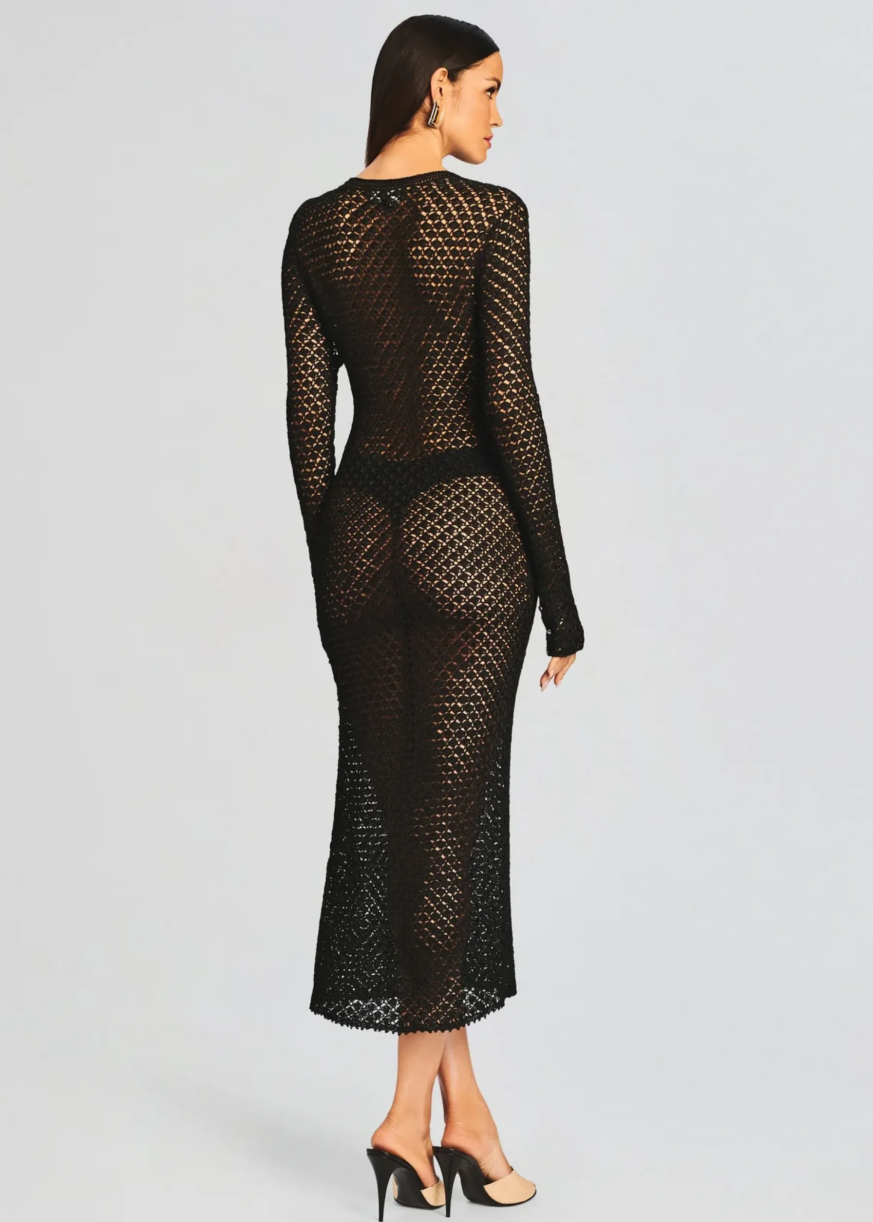 Retrofete Allison Crochet Cardigan Black Flash Sale