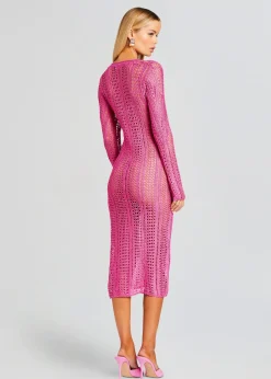 Retrofete Allison Crochet Cardigan Malibu Pink Cheap