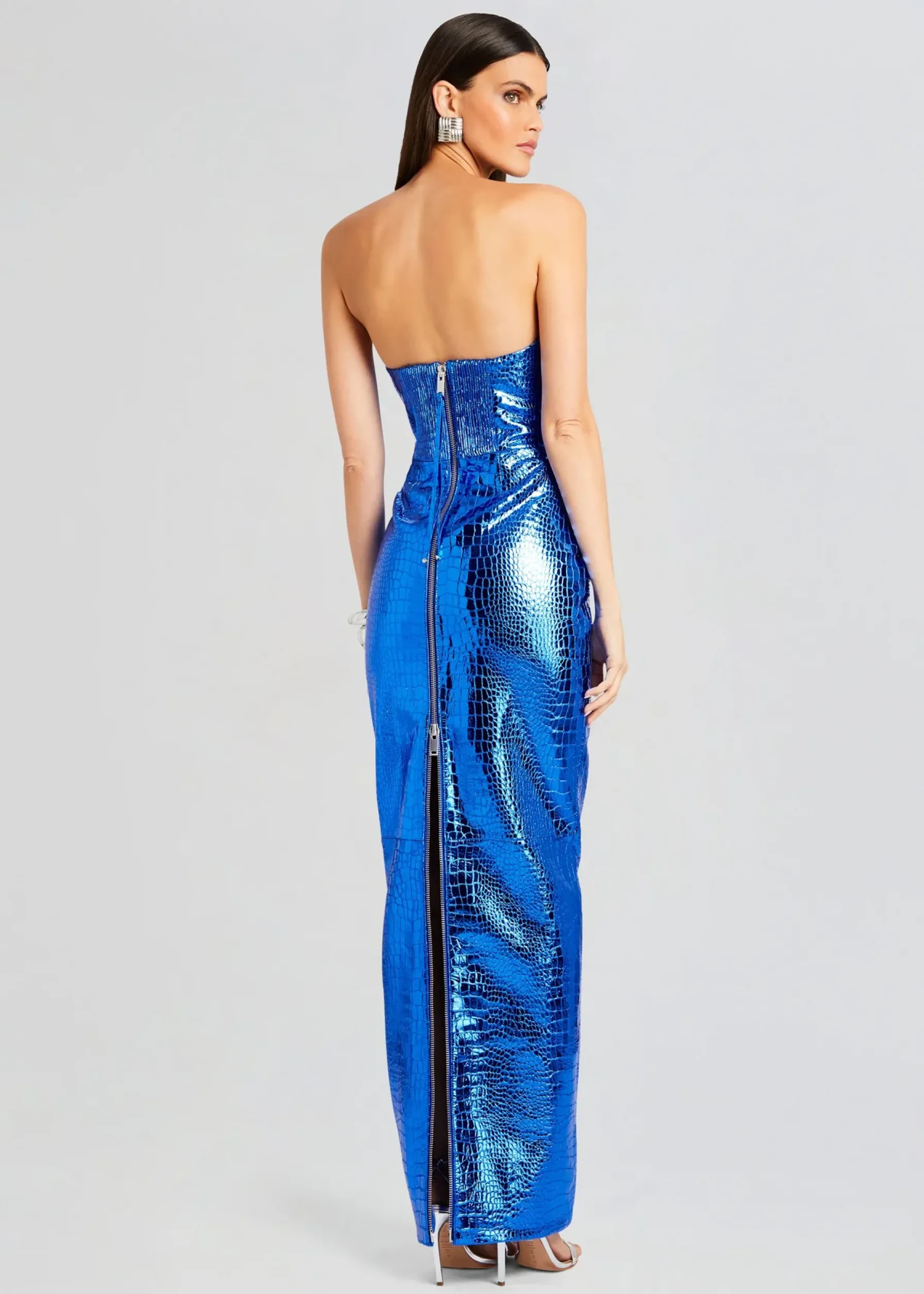 Retrofete Allure Leather Dress Tropical Blue Fashion