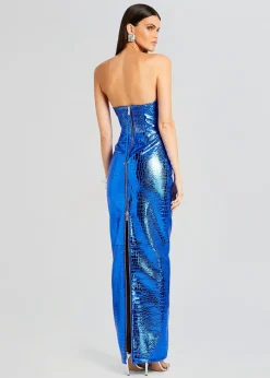 Retrofete Allure Leather Dress Tropical Blue Cheap