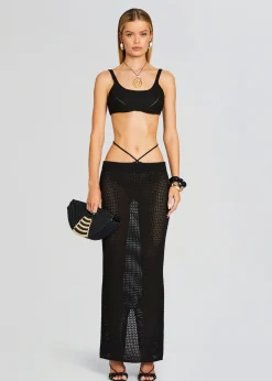 Retrofete Alma Knitted Skirt Black Fashion