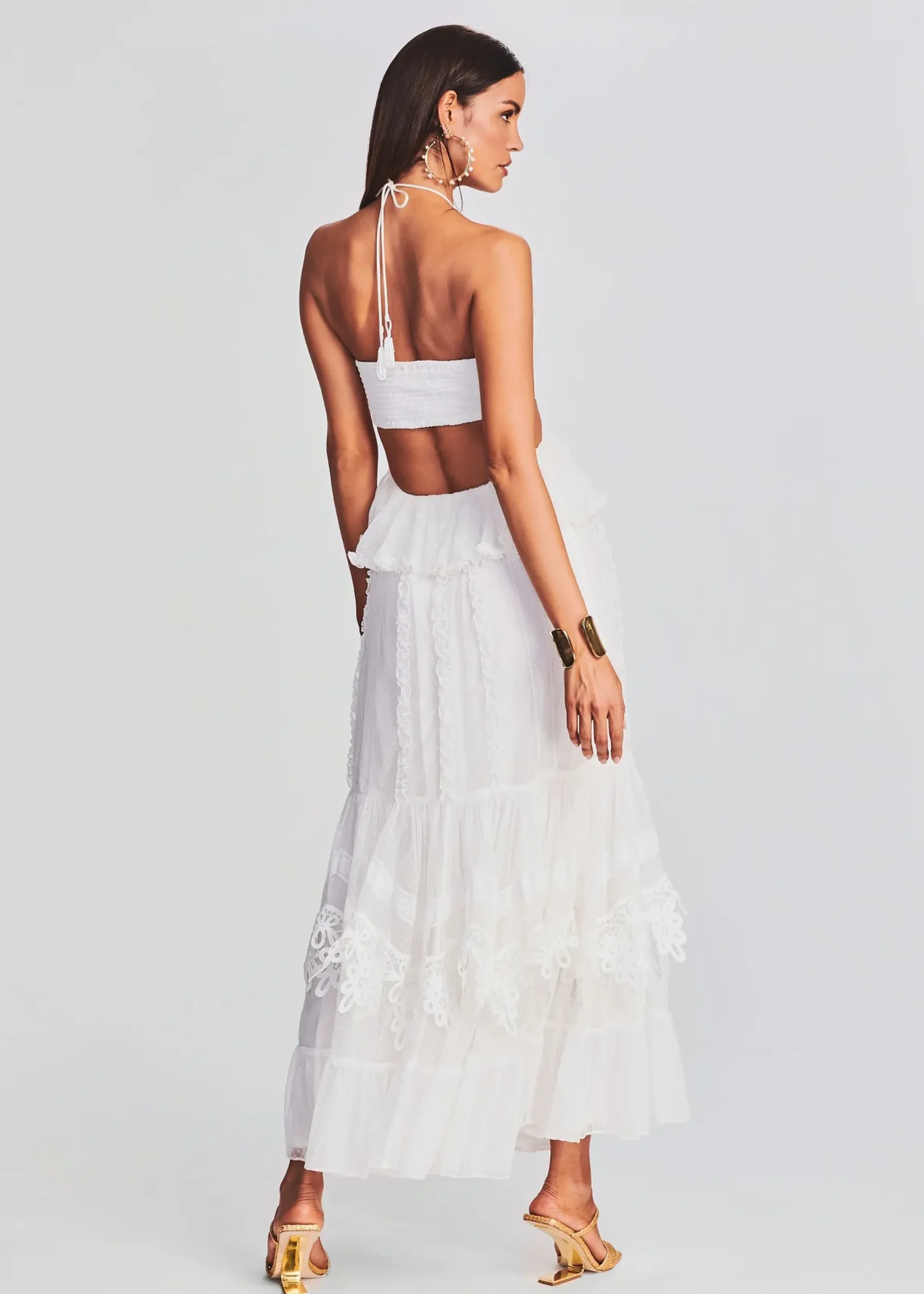 Retrofete Ame Long Dress Off White Sale