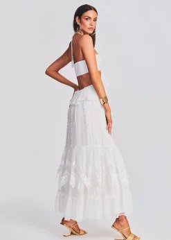 Retrofete Ame Long Dress Off White Sale