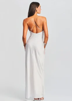 Retrofete Amina Silk Dress Silver Cheap