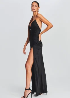 Retrofete Amina Silk Dress Black Cheap