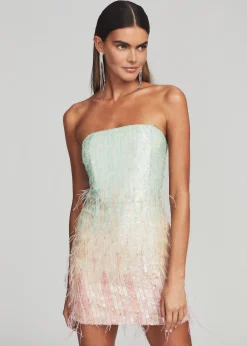 Retrofete Anastasia Sequin Dress Feather Cheap