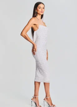 Retrofete Andie Sequin Dress White Fashion
