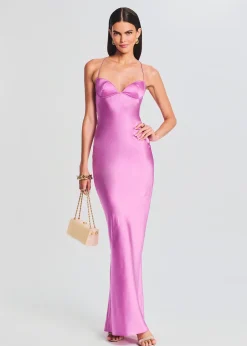 Retrofete Andie Silk Gown Rose Bud Fashion