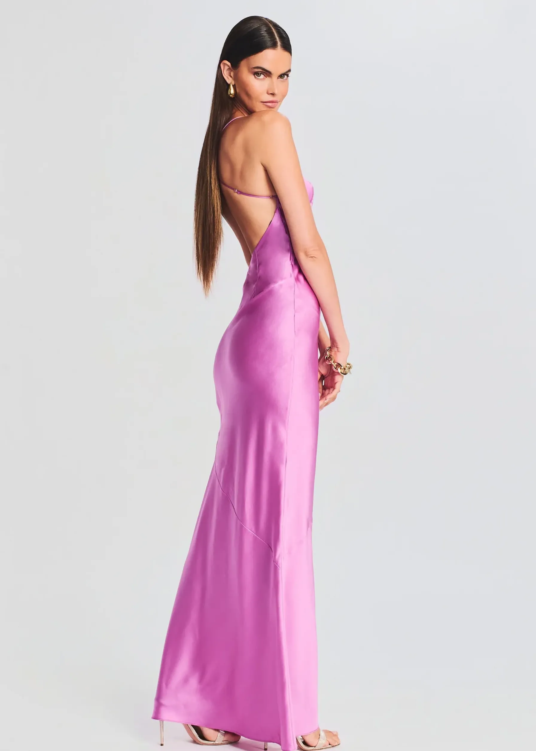 Retrofete Andie Silk Gown Rose Bud Shop