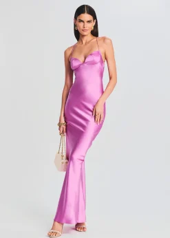 Retrofete Andie Silk Gown Rose Bud Shop