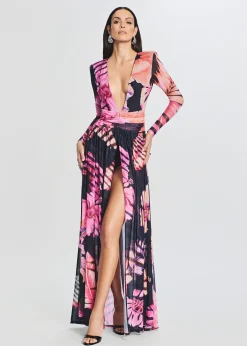 Retrofete Angela Dress Tropical Leaf Cheap
