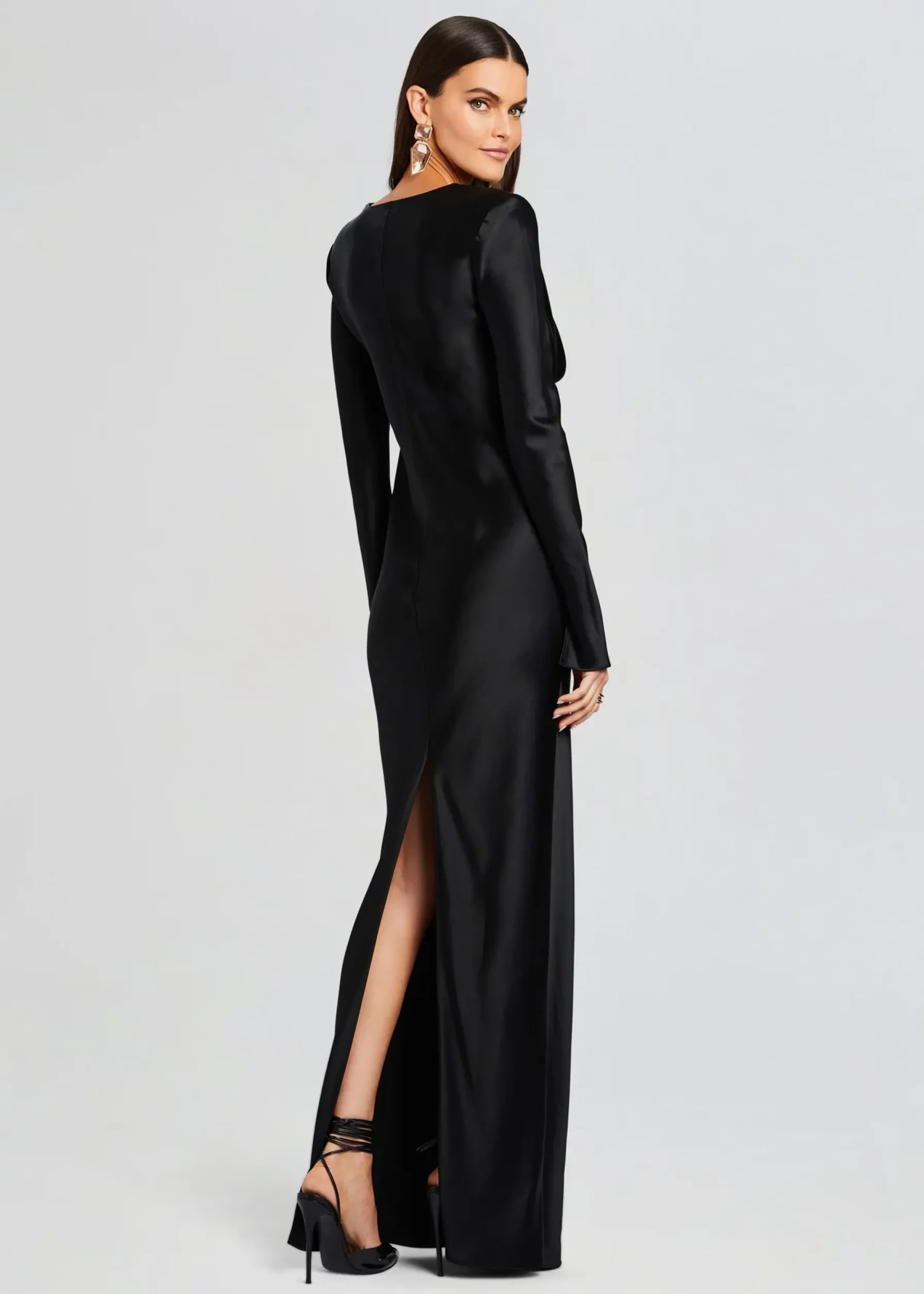 Retrofete Anna Cowl Evening Dress Black Cheap
