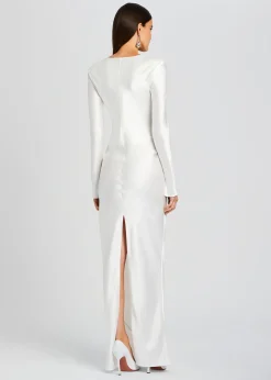 Retrofete Anna Cowl Evening Dress White Cheap