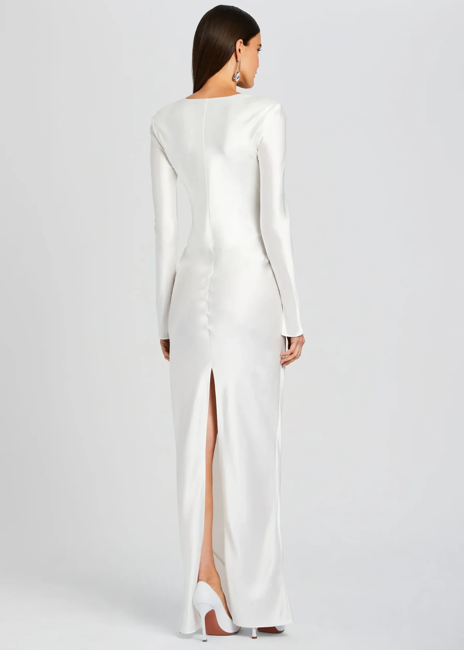 Retrofete Anna Cowl Evening Dress White Cheap