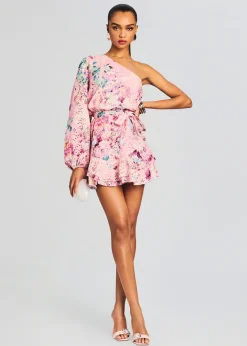Retrofete April Mini Dress Pink Floral New