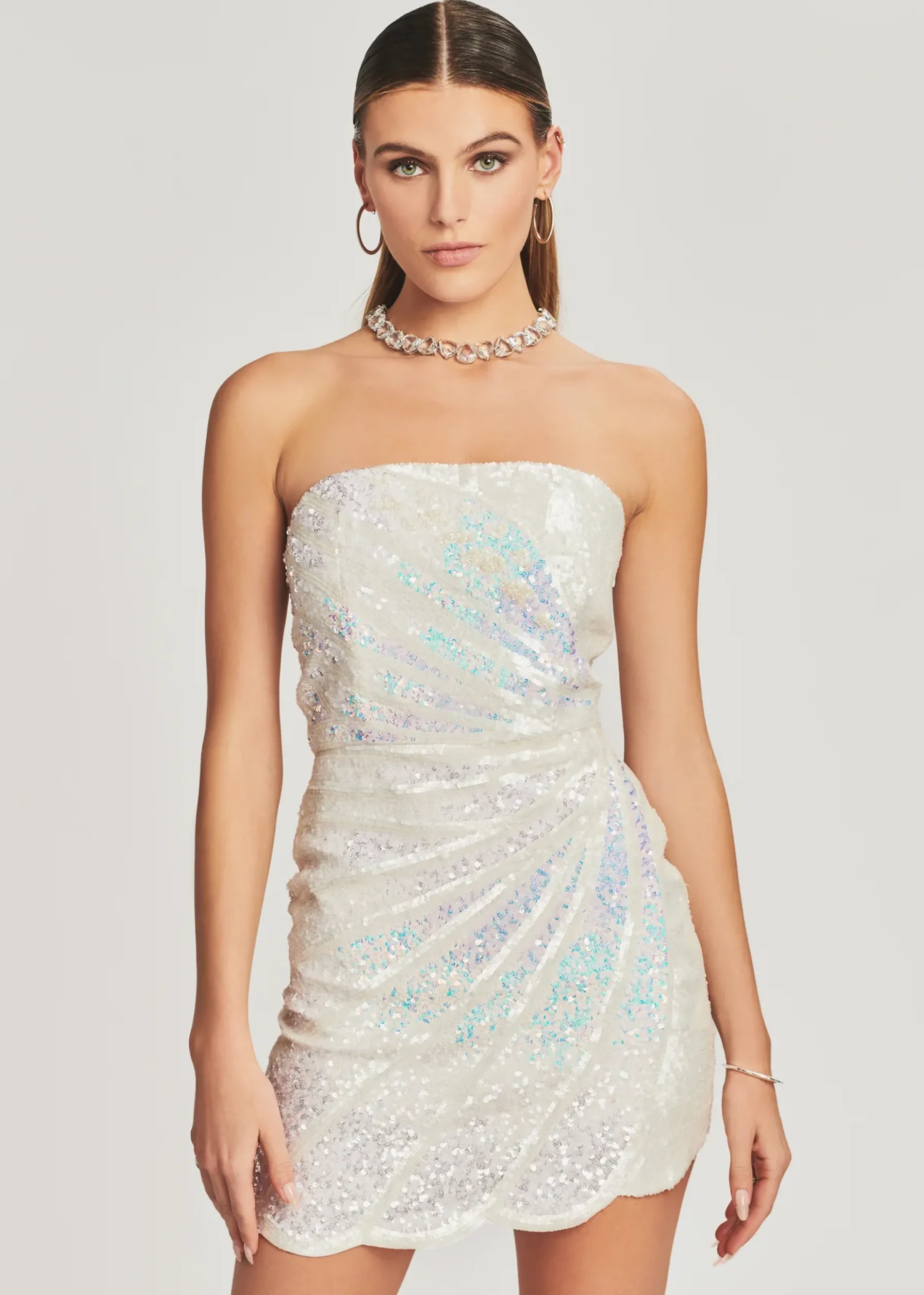 Retrofete Arabelle Sequin Dress White Best