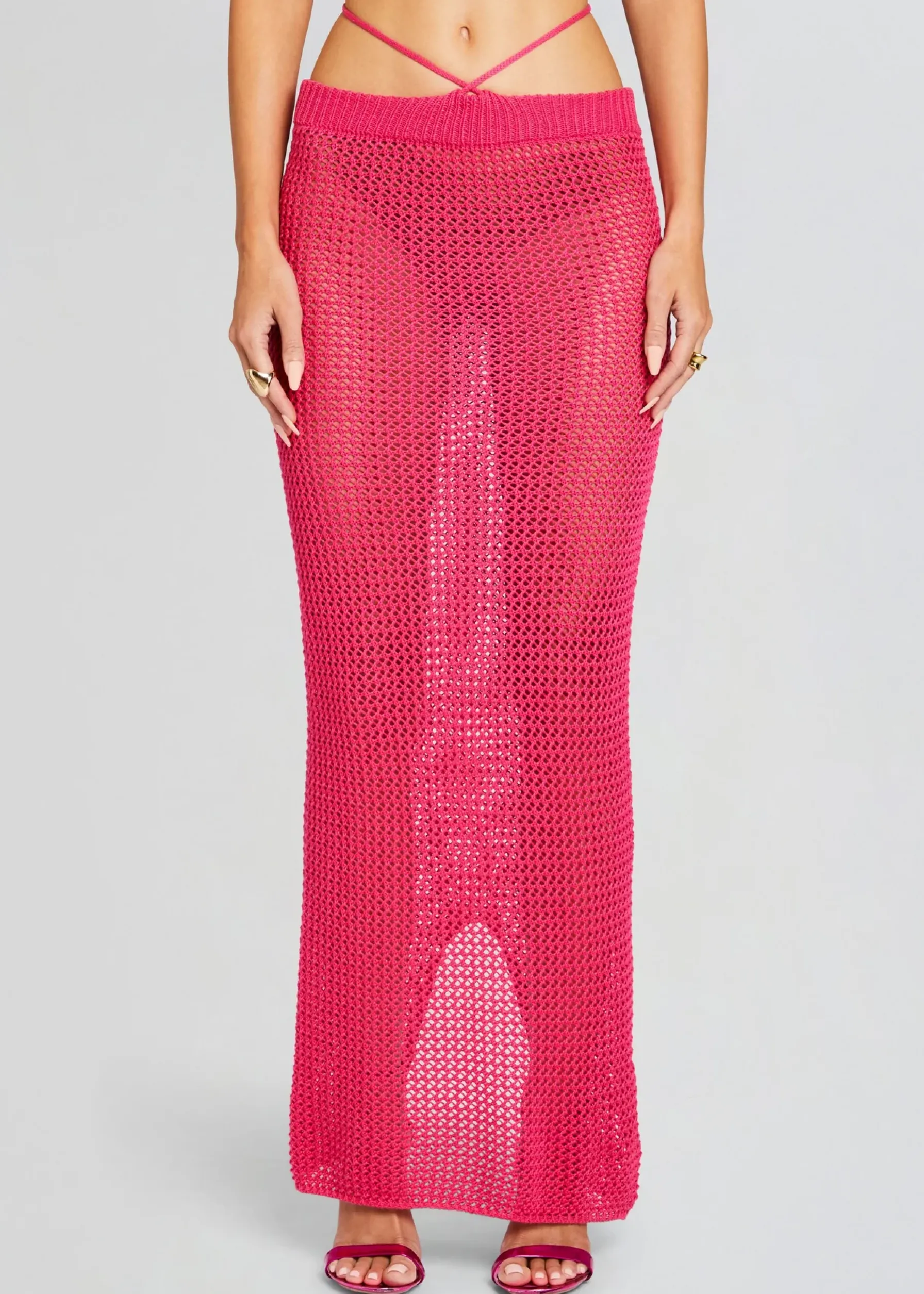 Retrofete Aria Knitted Skirt Hot Pink Store