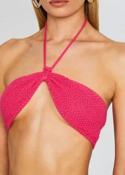 Retrofete Aria Knitted Top Hot Pink New