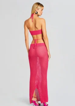 Retrofete Aria Knitted Top Hot Pink New