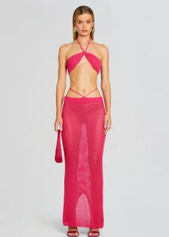 Retrofete Aria Knitted Top Hot Pink New