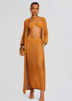 Retrofete Aria Knitted Top Tobacco Flash Sale