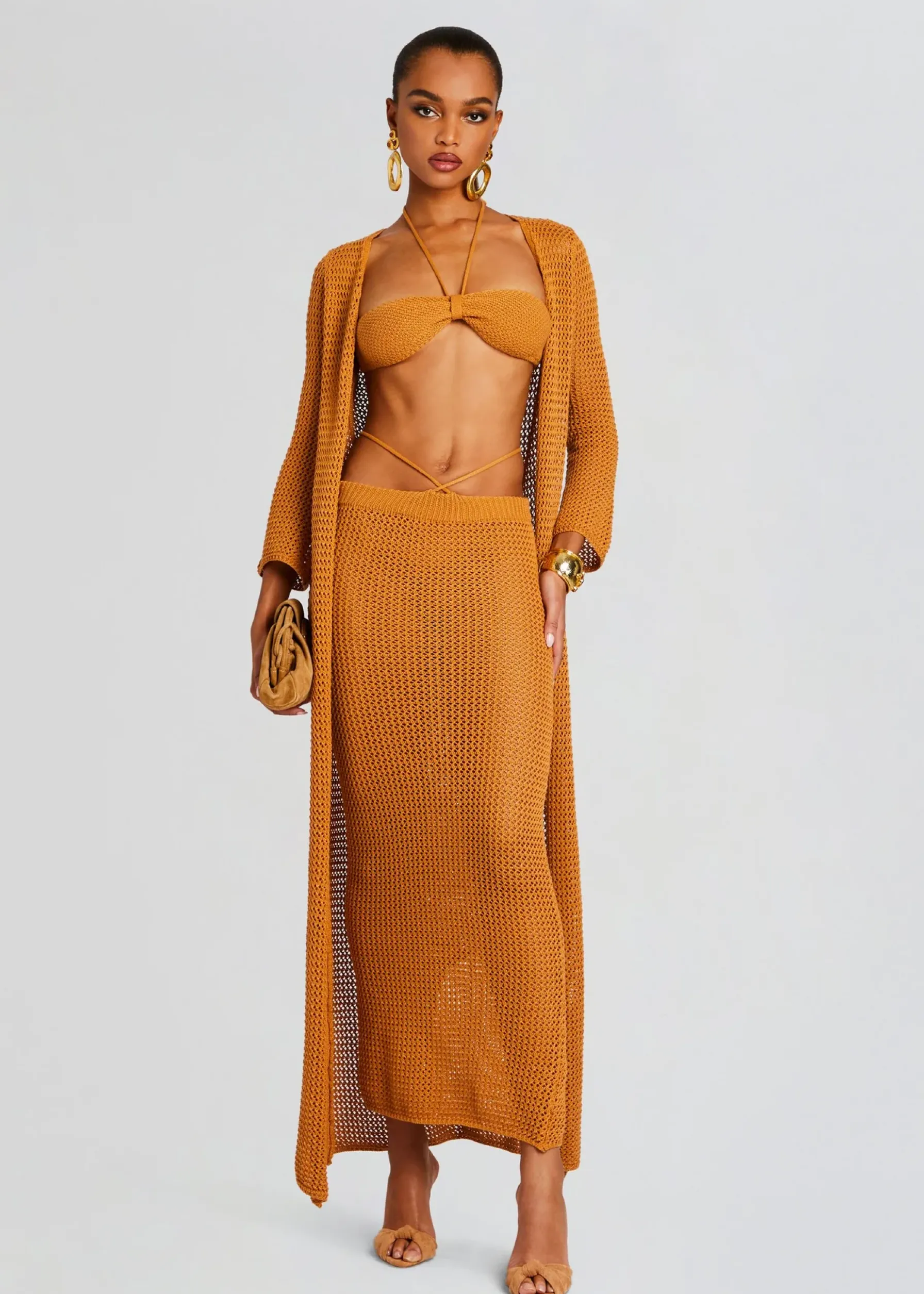 Retrofete Aria Knitted Top Tobacco Flash Sale