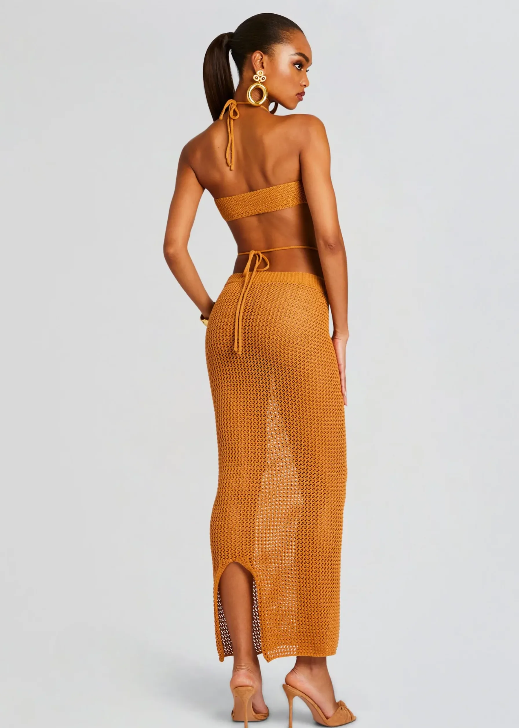 Retrofete Aria Knitted Top Tobacco Flash Sale