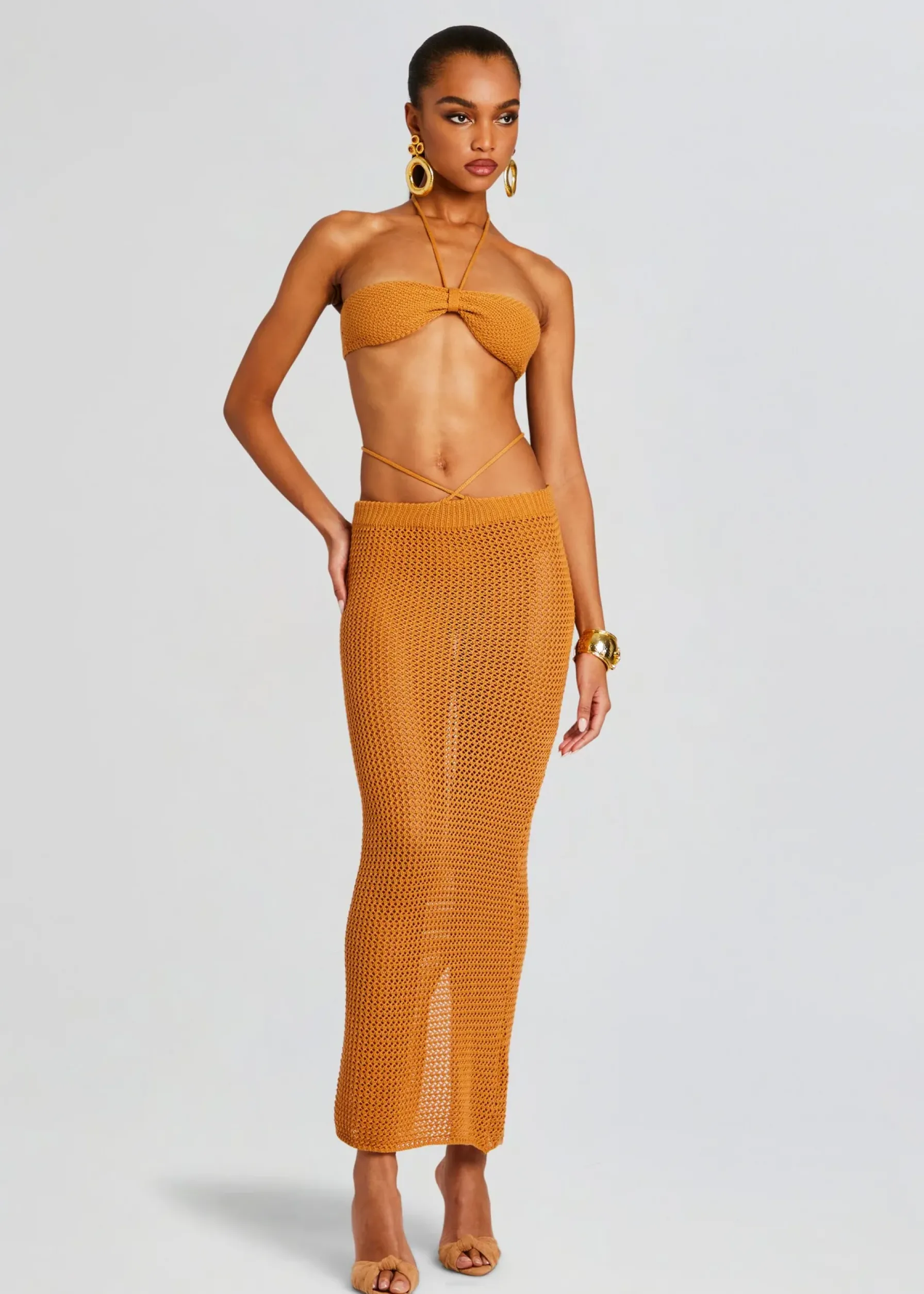 Retrofete Aria Knitted Top Tobacco Flash Sale