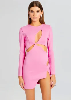 Retrofete Ariel Long Sleeve Mini Dress Pink Fashion