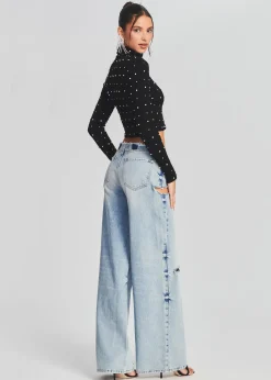 Retrofete Aston Wide Leg Jean Coastline Cheap