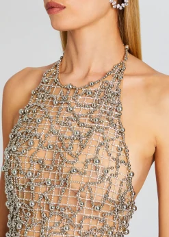 Retrofete Audacia Embellished Dress Silver Flash Sale